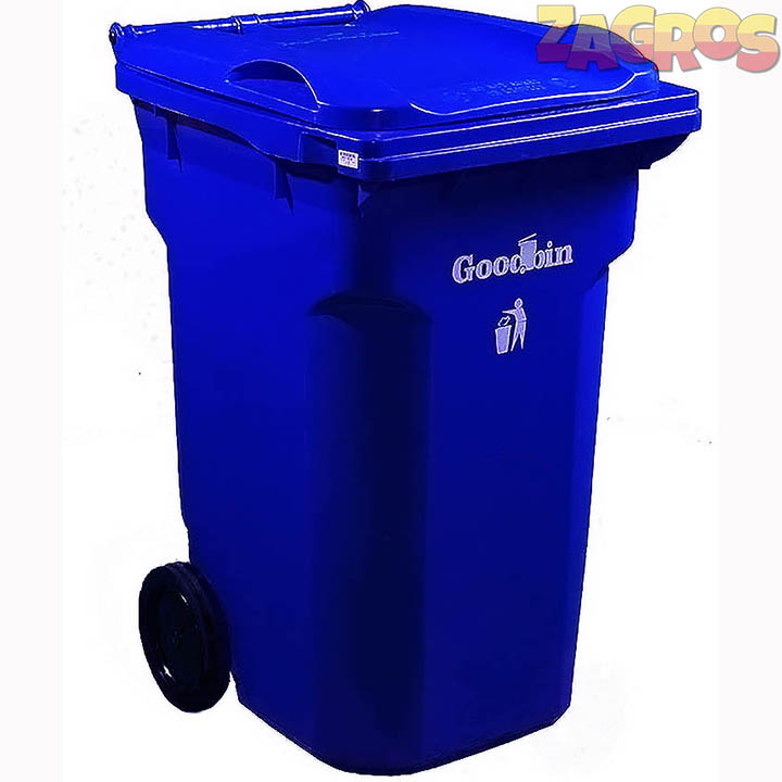 سطل زباله 360 لیتری آبی