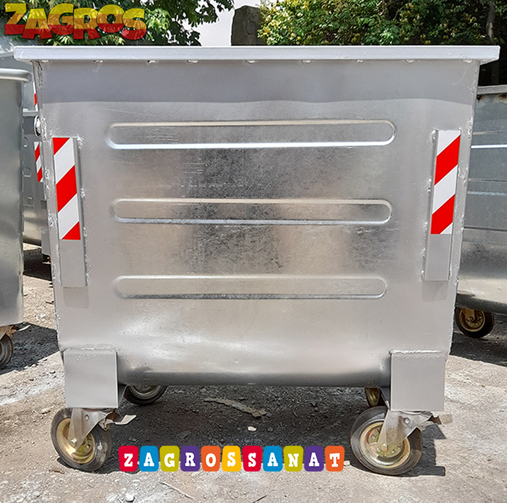 مخزن زباله 660 لیتری گالوانیزه محدب